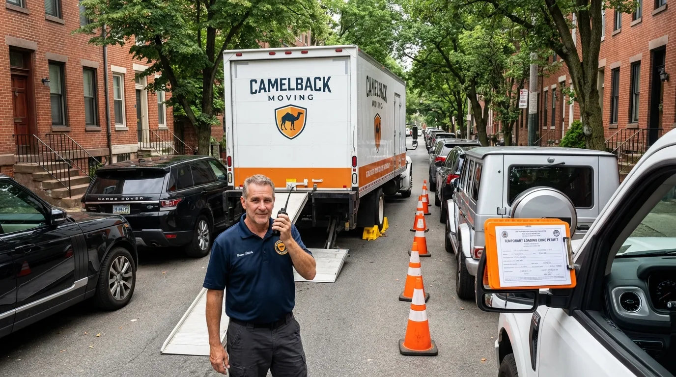 City street loading permit setup in East Hampton, NY